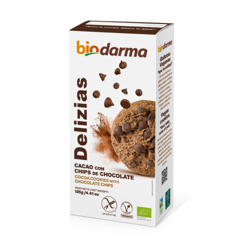 Delizias de Avena con Chips SIN GLUTEN - Biodarma