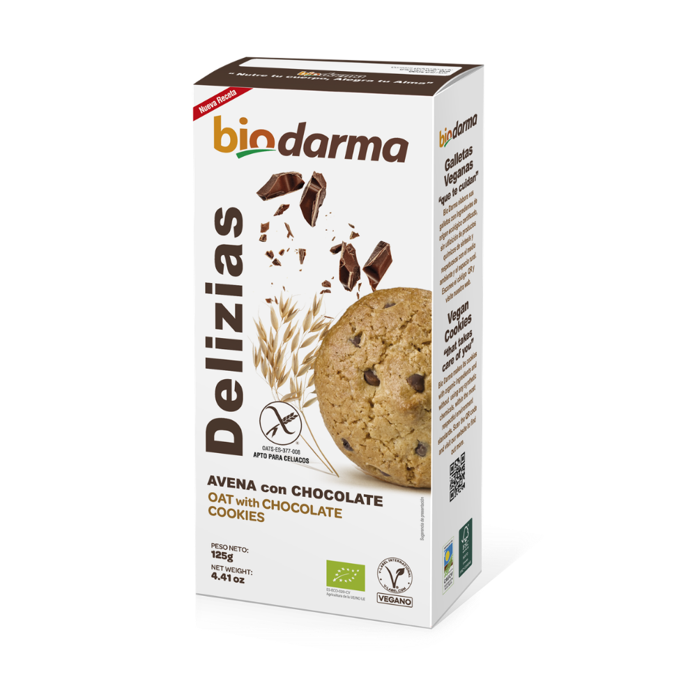 Oatmeal Chocolate Delizias GLUTEN FREE - Biodarma Delizias de Avena con Chocolate SIN GLUTEN - Biodarma