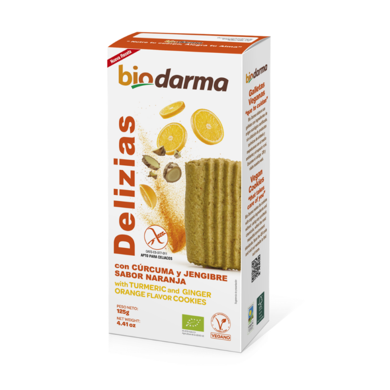 Delizias de Avena con Naranja SIN GLUTEN - Biodarma