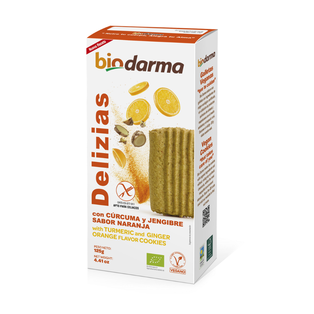 Oatmeal Delizias with Orange GLUTEN FREE - Biodarma Delizias de Avena con Naranja SIN GLUTEN - Biodarma