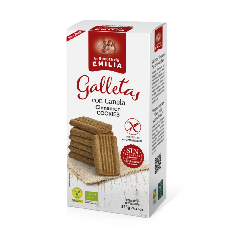 Galletas con Canela - La Receta de Emilia SIN GLUTEN (Apto para celíacos) - Biodarma